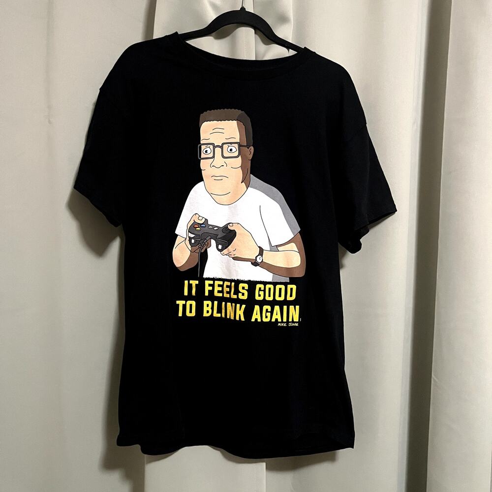 King of the Hill Hank Hill "It Feels Good to Blink Again" T-Shirt